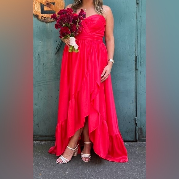 Mac Duggal Formal Gown Asymmetrical Strapless Sweetheart